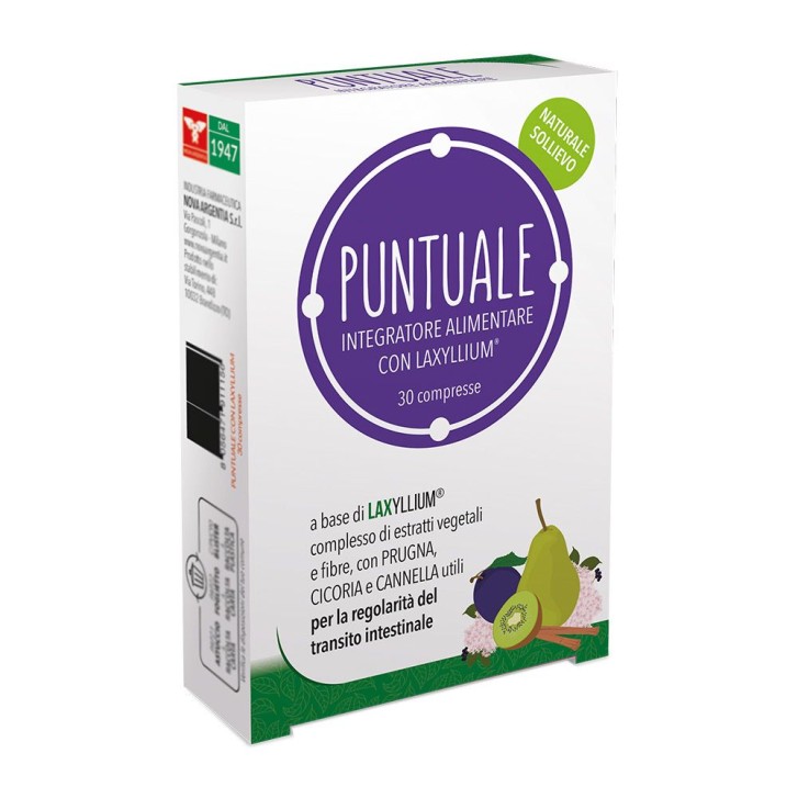Puntuale con Laxyllium 30 Compresse - Integratore per la Regolarit&agrave; Intestinale
