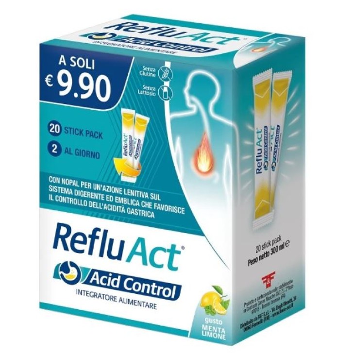 Reflu Act Acid Control 20 stick - Integratore Benessere Digestivo