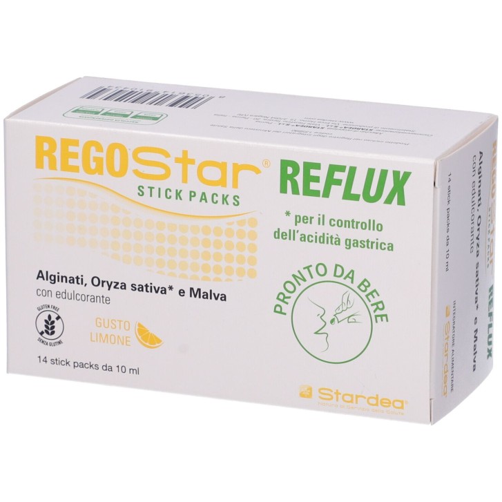 Regostar Reflux 14 Stick Pack - Integratore Controllo Acidità e Reflusso