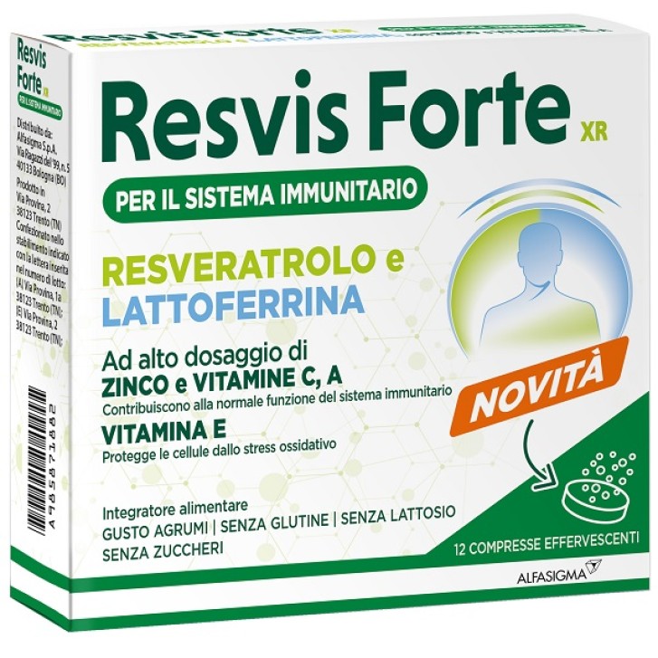 Resvis Forte XR 12 compresse effervescenti - Integratore per il Sistema Immunitario