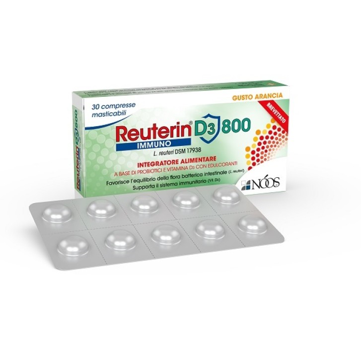 Reuterin D3 800 u.i. Immuno 30 compresse - Integratore Flora Batterica e Sistema Immunitario