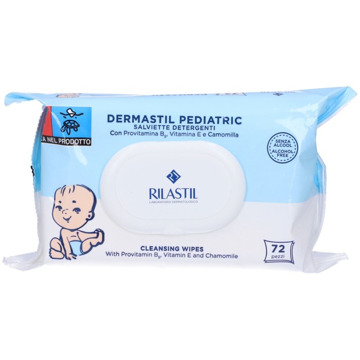 Rilastil Dermastil Pediatric Salviette Detergenti 72 pezzi