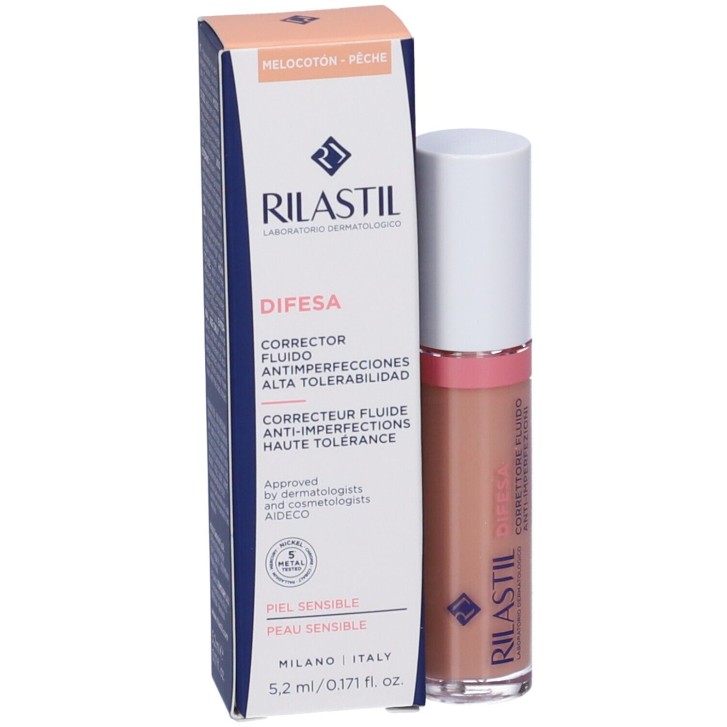 Rilastil Difesa Correttore Fluido Anti-Imperfezioni Pesca 5,2 ml
