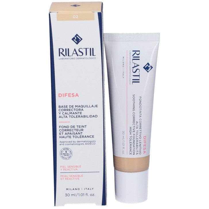 Rilastil Difesa Fondotinta Correttivo Lenitivo Tonalità 02 30 ml