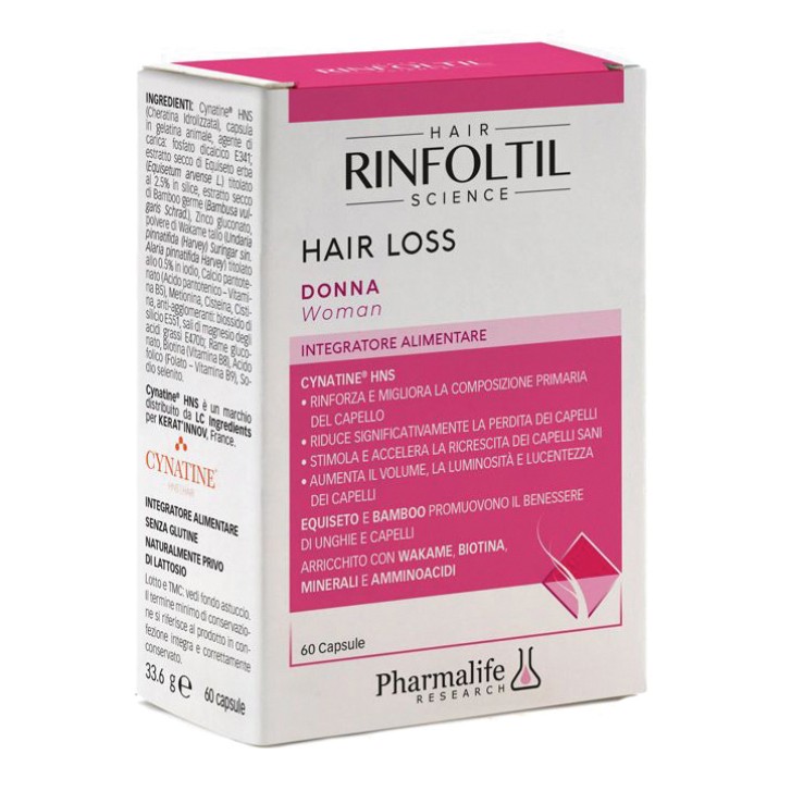 Pharmalife Rinfoltil Hair Loss Donna 60 Capsule - Integratore Alimentare