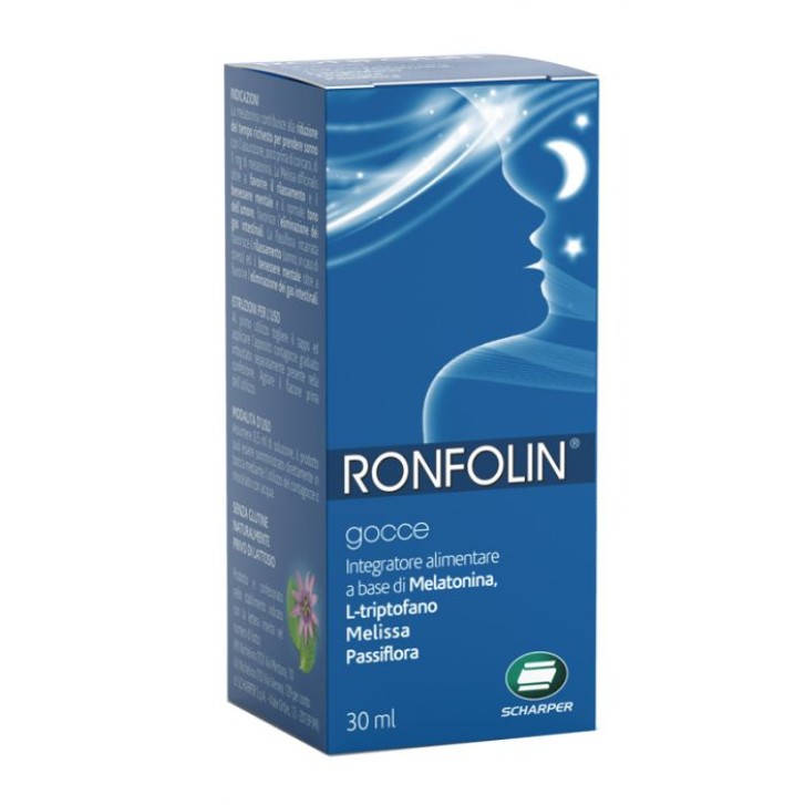 Ronfolin Gocce 30 ml - Integratore Alimentare a Base di Melatonina