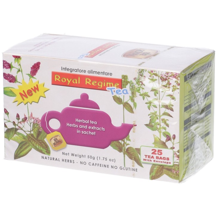 Royal Regime Tea 25 Bustine - Integratore Depurativo e Drenante