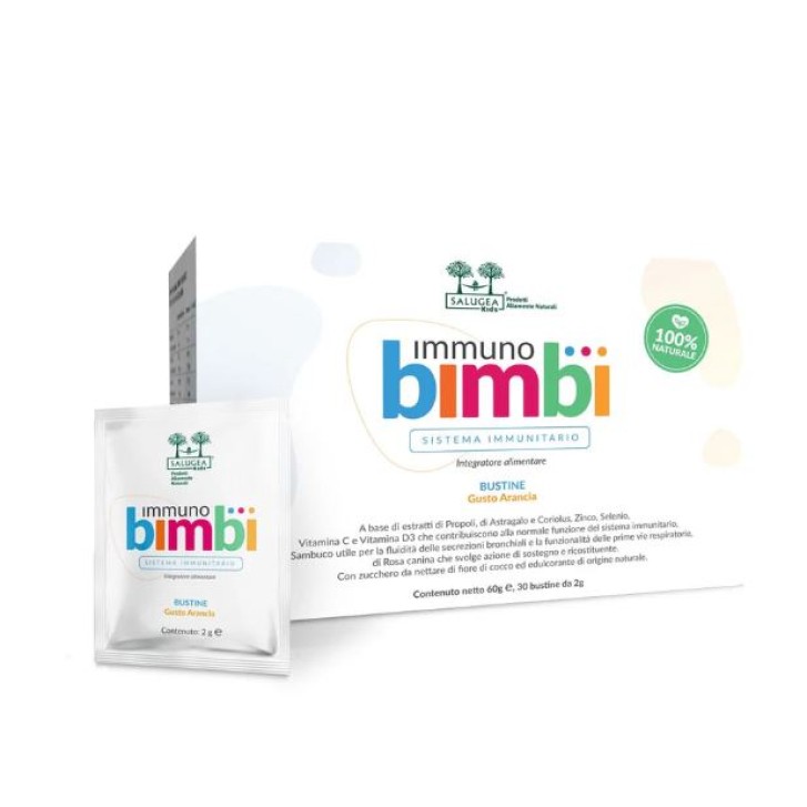 Salugea Immuno Bimbi Gusto Arancia 30 bustine - Integratore Difese Immunitarie Bambini