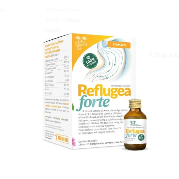 Salugea Reflugea Forte 18 flaconcini - Integratore Benessere Stomaco e Esofago