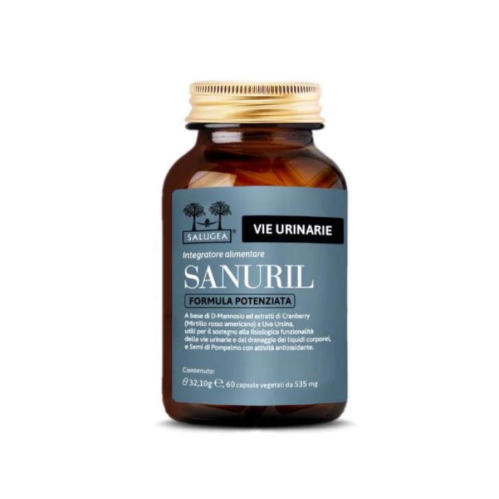 Salugea Sanuril Formula Potenziata 60 Capsule - Integratore Benessere Vie Urinarie