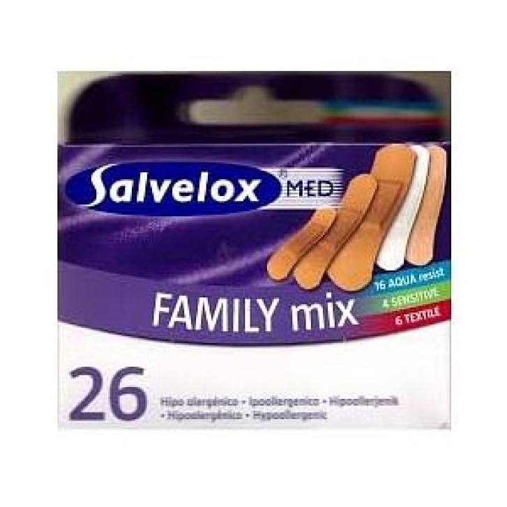 Salvelox Med Family Mix Cerotti Assortiti 26 Pezzi