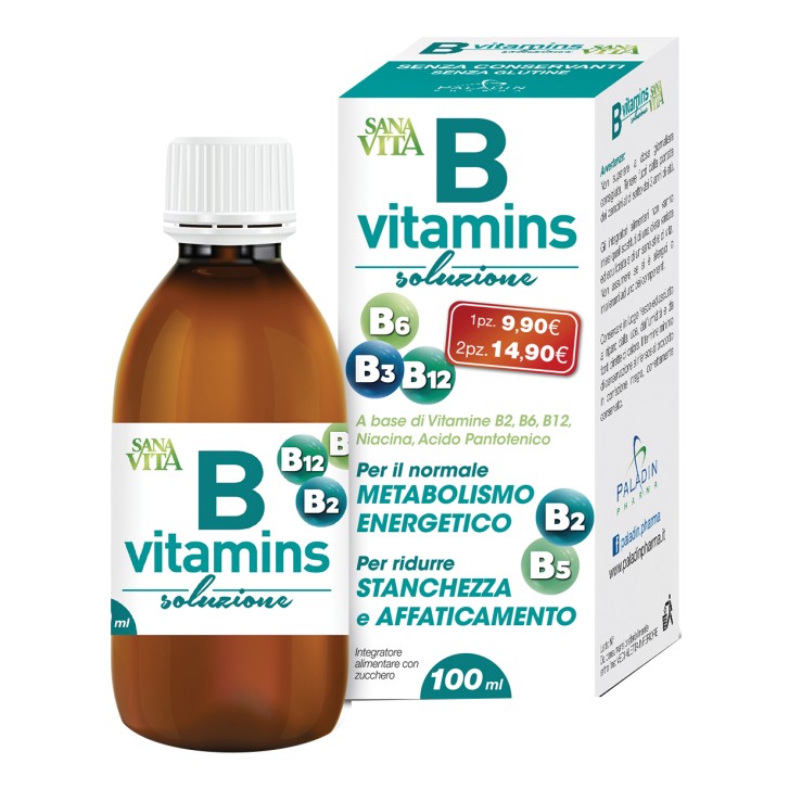 Sanavita B Vitamins Soluzione 100 ml - Integratore Alimentare