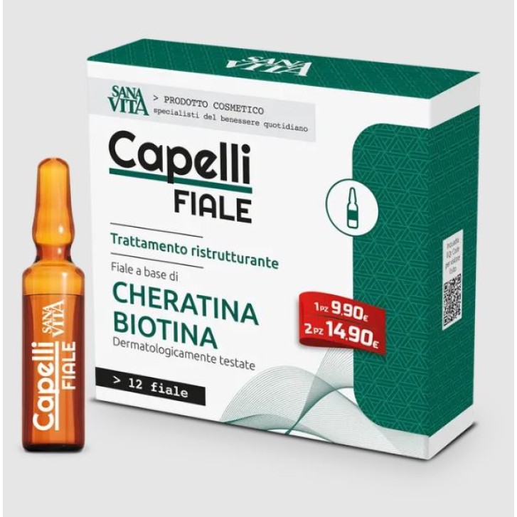 Sanavita Capelli 12 fiale - Integratore Benessere Capelli