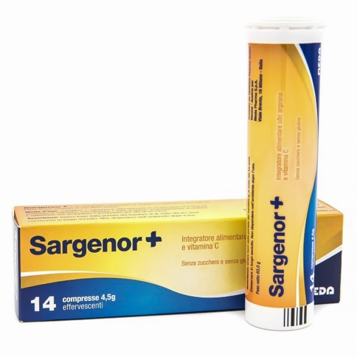 Sargenor + 14 Compresse Effervescenti - Integratore di Arginina e Vitamina C