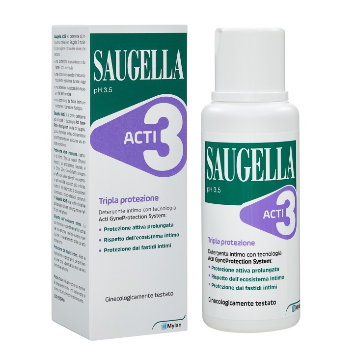 Saugella Acti3 Detergente Intimo con Tripla Protezione 250 ml