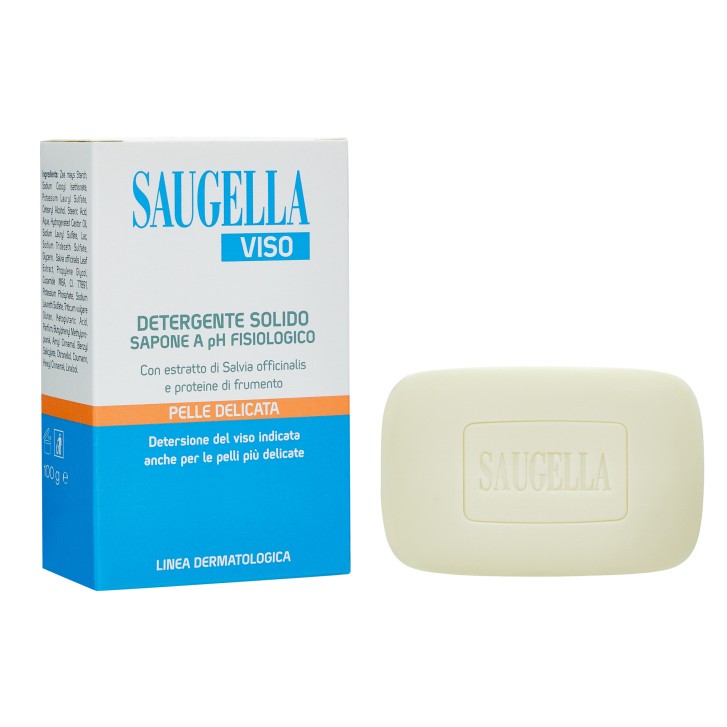 Saugella Viso Detergente Solido Fisiologico 100 grammi