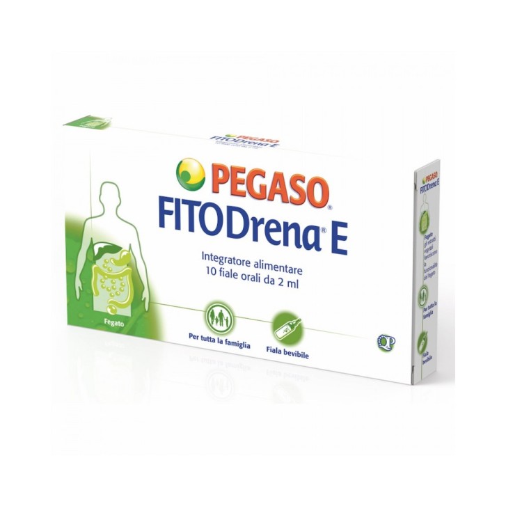 Pegaso Fitodrena E 10 Flaconcini - Integratore Alimentare per il Fegato