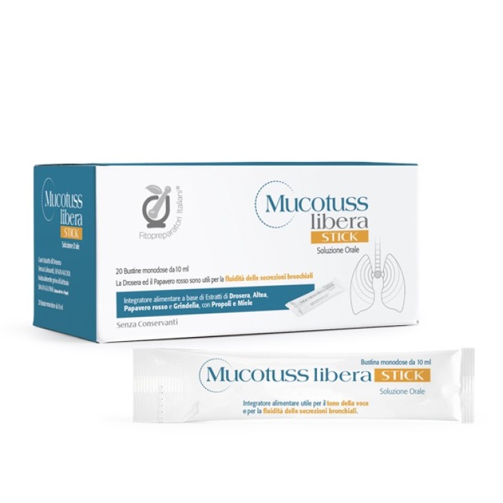 Mucotuss Libera stick 20 bustine - Integratore Alimentare