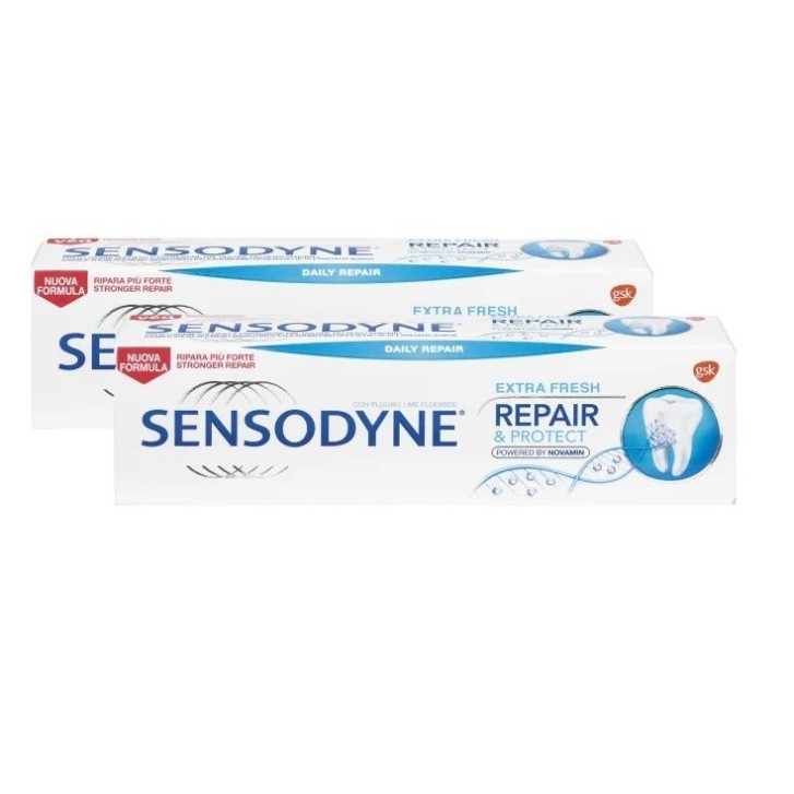 Sensodyne Dentifricio Repair e Protect Extra Fresh 2x75 ml