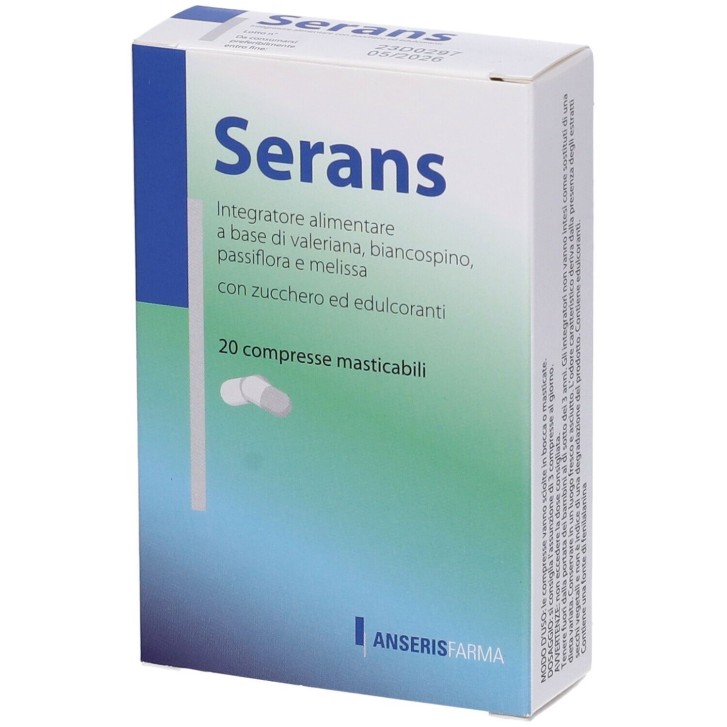 Serans Distensivo 20 Compresse Masticabili - Integratore per Rilassamento