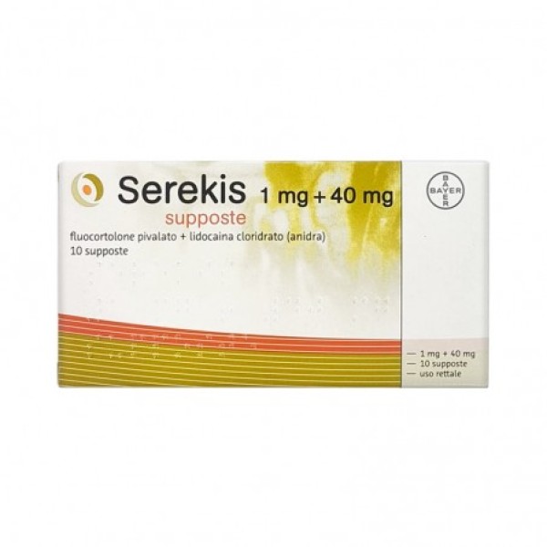 Serekis 1 mg+40 mg per Emorroidi e Proctiti 10 supposte