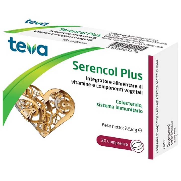 Serencol Plus Teva 30 compresse - Integratore Controllo Colesterolo e Sistema Immunitario