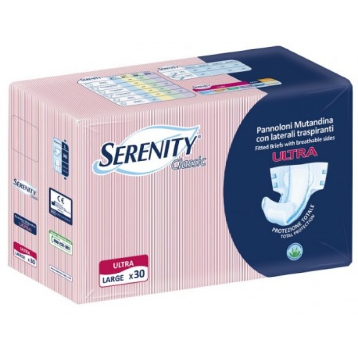 Serenity Pannolone A Mutandina Classic Ultra Aloe Misura Large 30 Pezzi