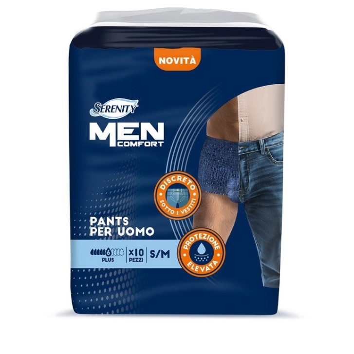 Serenity Pants Man Comfort Plus Taglia S/M 10 Pezzi