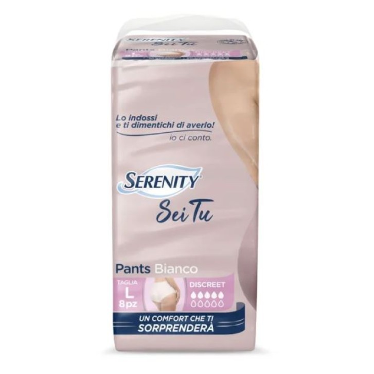 Serenity Pants Sei Tu Discreet Bianco taglia L 8 pezzi