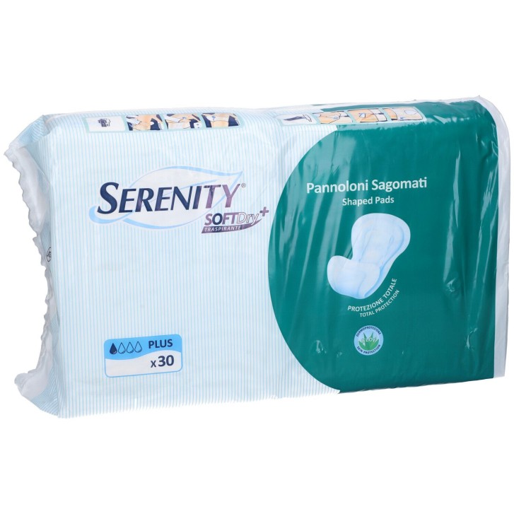 Serenity Soft Dry Pannolone Per Incontinenza Sagomato Aloe Plus 30 Pezzi