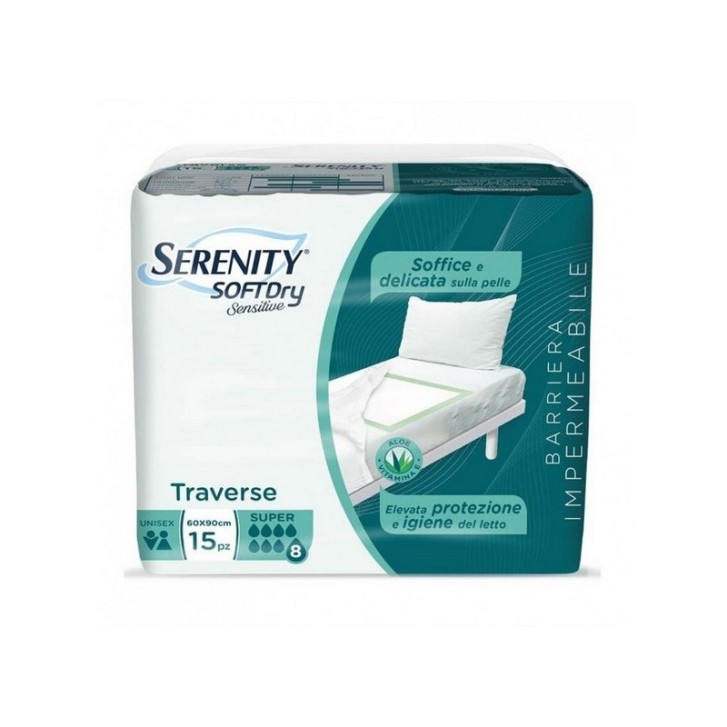 Serenity Soft Dry Sensitive Traversa Assorbente Super 60 x 90 15 Pezzi