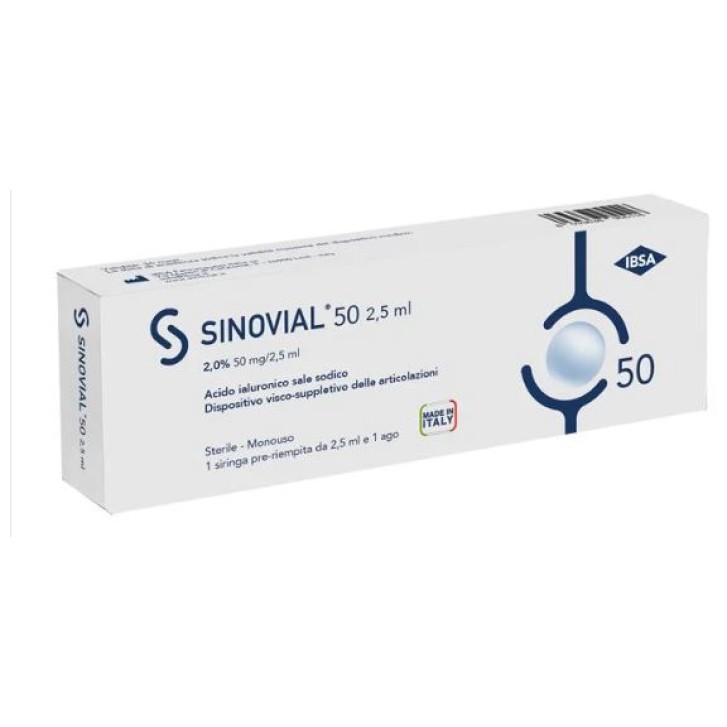 Sinovial One 50 Siringa 2% Acido ialuronico 2,5 ml