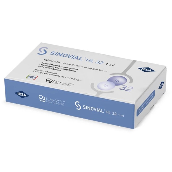 Sinovial HL 32 Siringa Preriempita Intrarticolare Acido Ialuronico 3,2% 1ml 1 pezzo