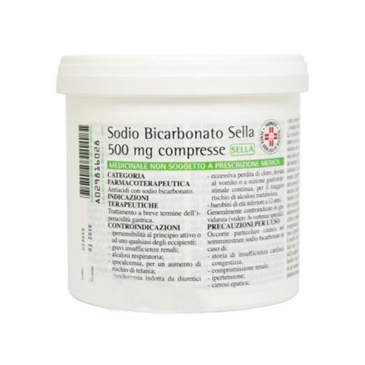 Sella Sodio Bicarbonato 500 mg Antiacido 1000 Compresse