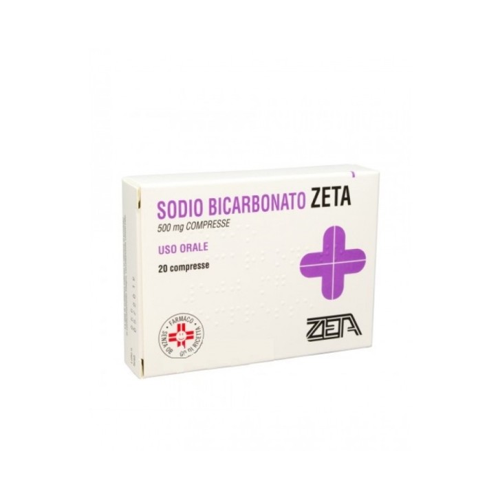 Sodio Bicarbonato Zeta 500 mg 20 Compresse