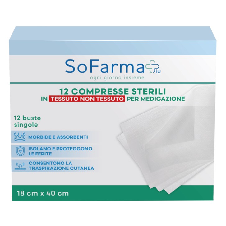 Sofarma+ Compresse Sterili in TNT 18x40cm 12 pezzi