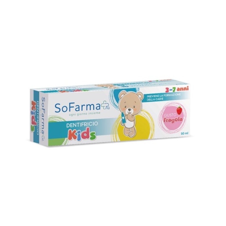Sofarma+ Dentifricio Kids gusto Fragola 75 ml