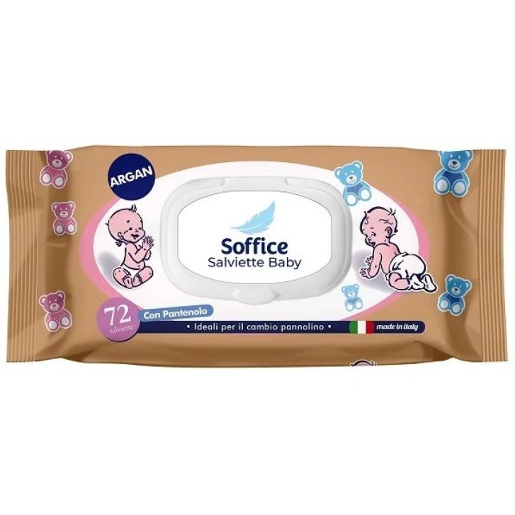 Soffice Salviette Detergente Baby Argan 72 pezzi