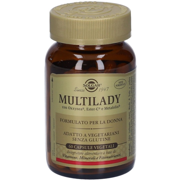 Solgar Multilady 60 Capsule Vegetali - Integratore Multivitaminico Donna