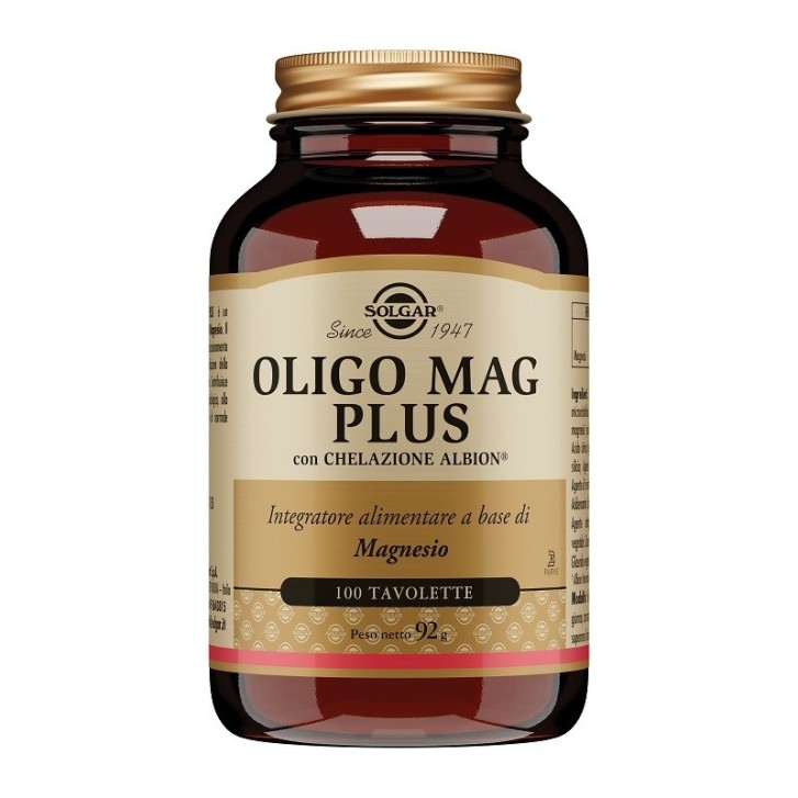 Solgar Oligo Mag Plus 100 Tavolette - Integratore Alimentare Magnesio