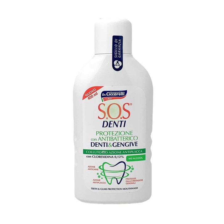 Ciccarelli SOS Denti Collutorio Antiplacca con Clorexidina 400 ml