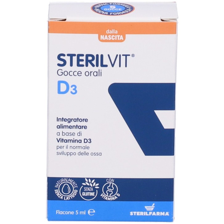 Sterilvit D3 Gocce 5 ml - Integratore per il Benessere delle Ossa