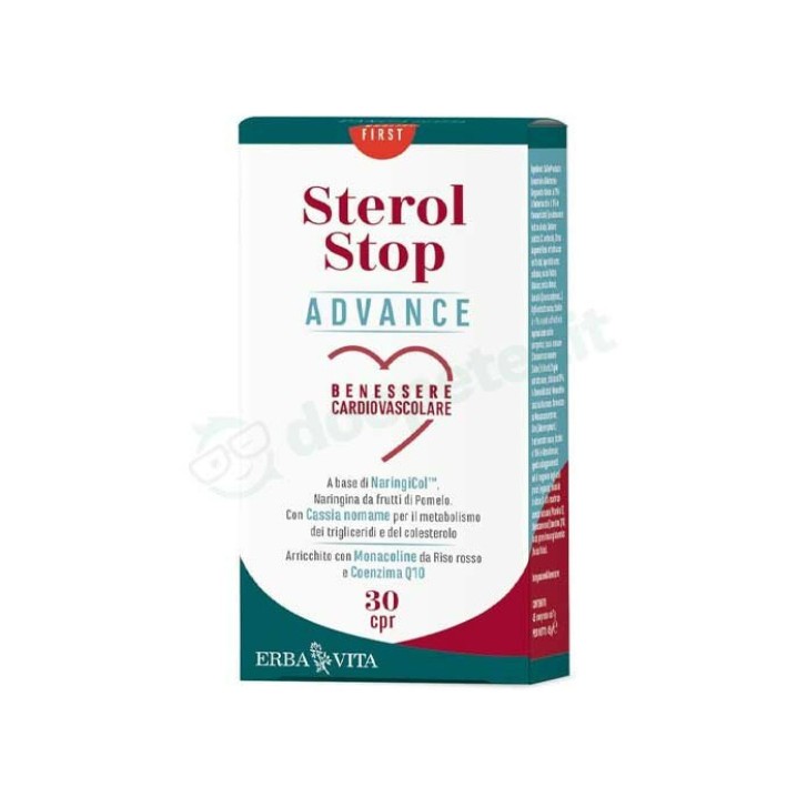 ErbaVita Sterol Stop Advance 30 compresse - Integratore Benessere Cardiovascolare