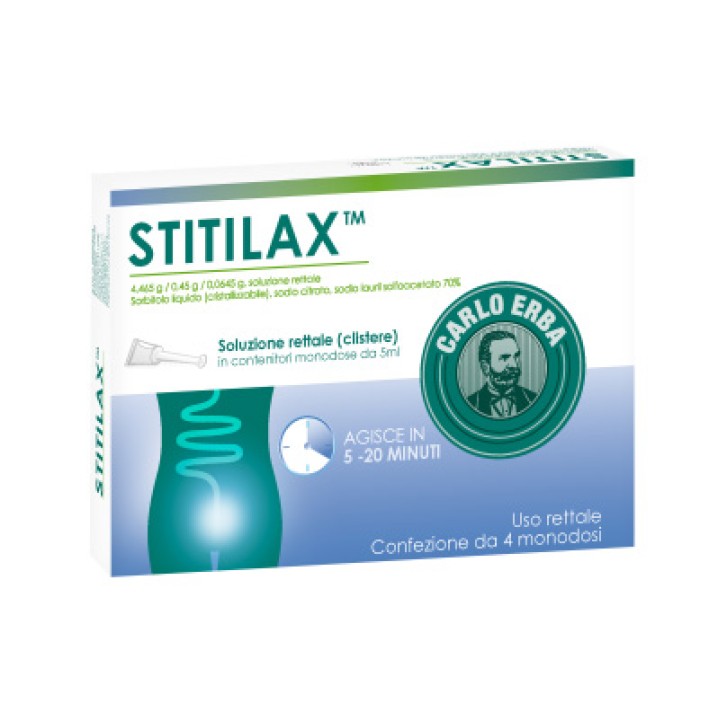 Stitilax Soluzione Rettale 4 Flaconi Monodose