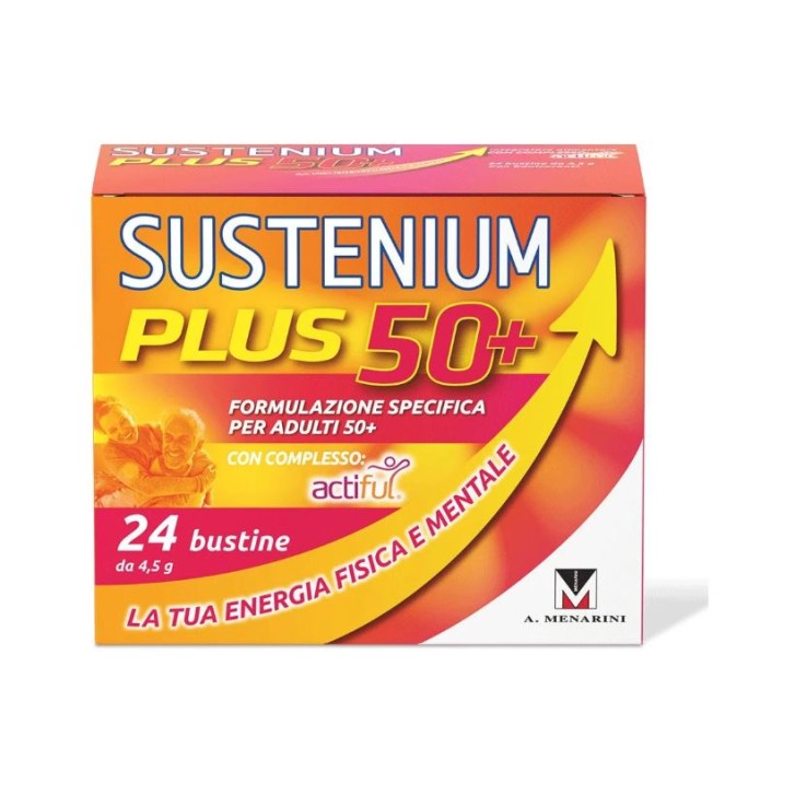 Sustenium Plus 50+ 24 Bustine - Integratore per Energia e Vitalit&agrave;
