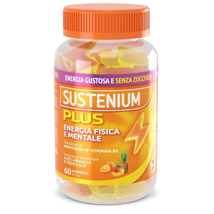 Sustenium Plus 60 Gommose - Integratore Energia Fisica e Mentale
