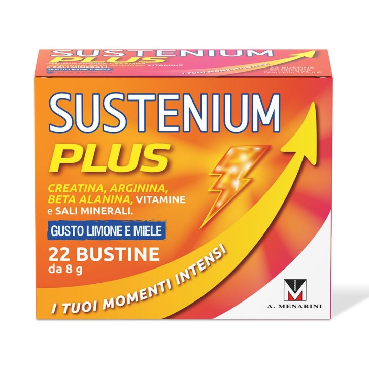 Sustenium Plus Limone e Miele 22 bustine - Integratore Energizzante