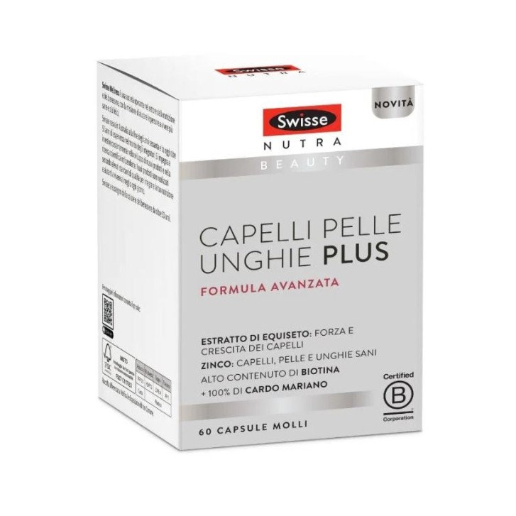 Swisse Capelli Pelle Unghie PLUS 60 Capsule - Integratore per capelli, pelle e unghie