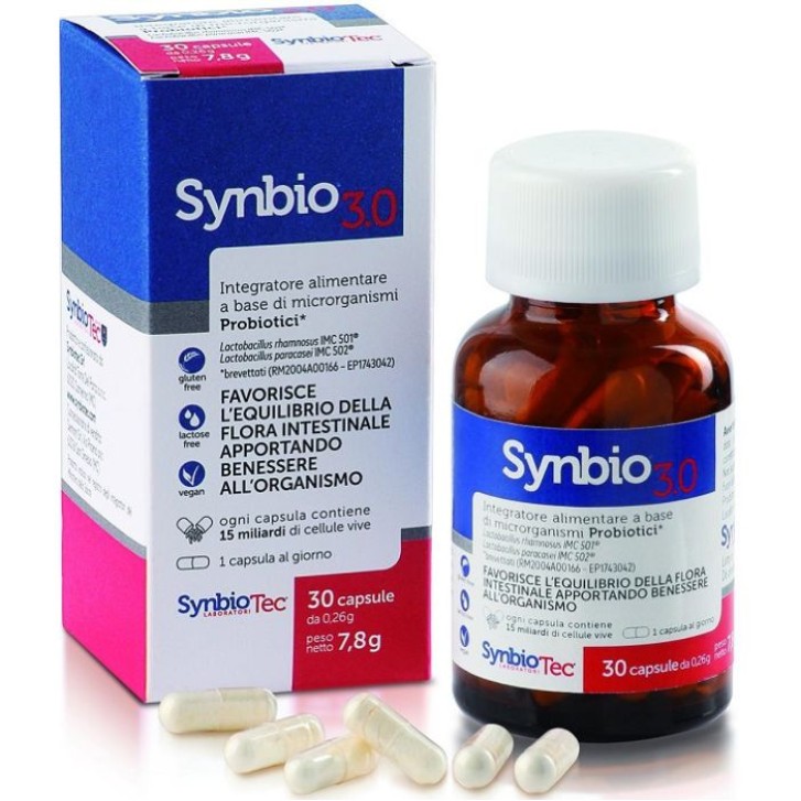 Synbio 3.0 Probiotici 30 capsule - Integratore Equilibrio Flora Intestinale