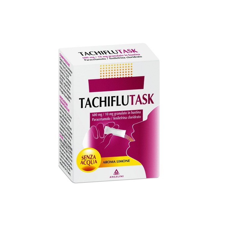 Tachiflutask Paracetamolo Aroma Limone 600 mg+10 mg 10 bustine
